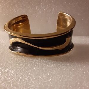 JAS Black and Gold Cuff Bracelet